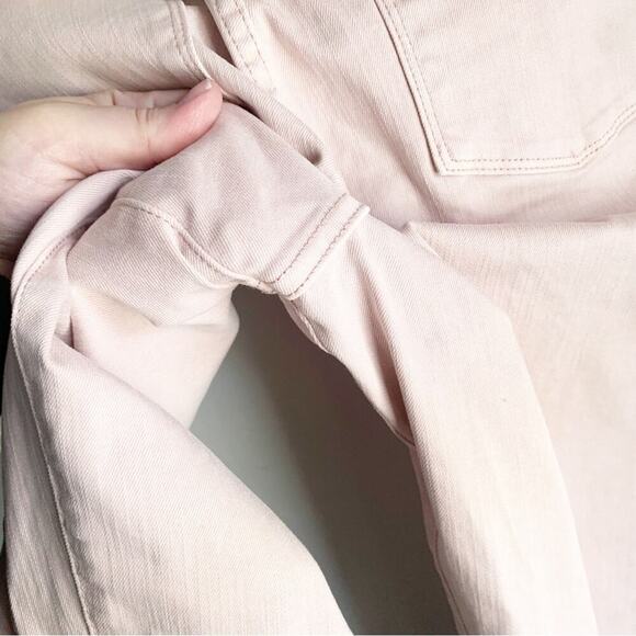 Soft Surroundings Pink Blush Pull On Raw Hem Jeggings Stretch Jeans Size Small S - Picture 13 of 16